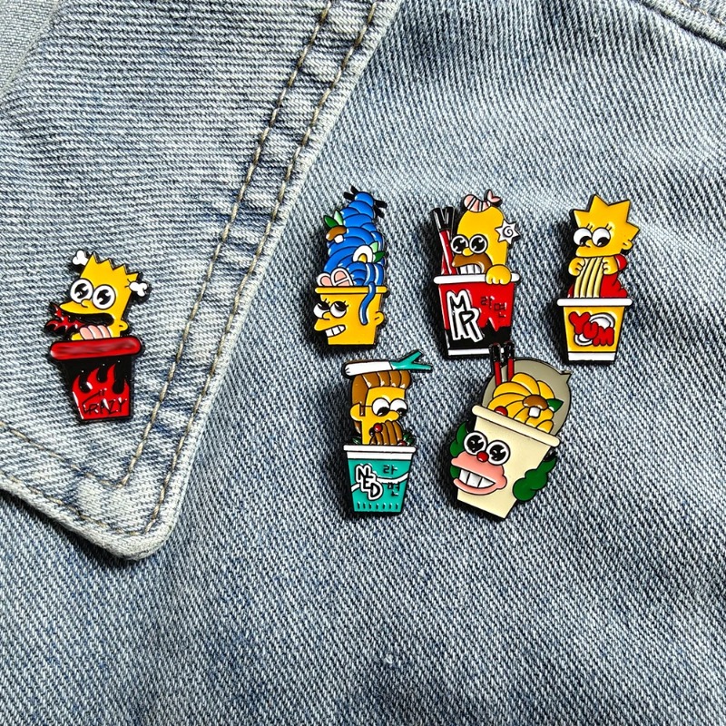 Vintage Tech Accessories - 6pcs Set The Simpsons Cute funny