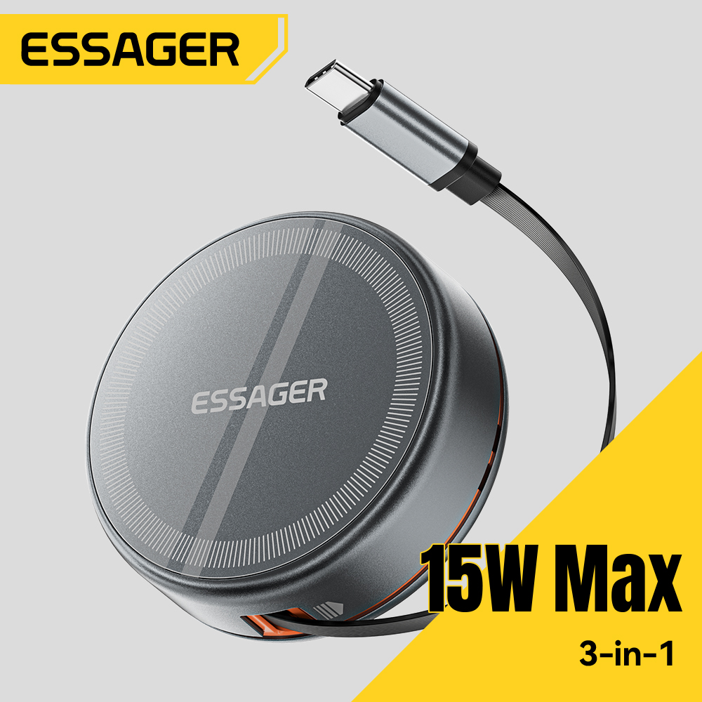 Wireless Charger 3 In 1 - Essager 15W 3 in 1 Magnetic