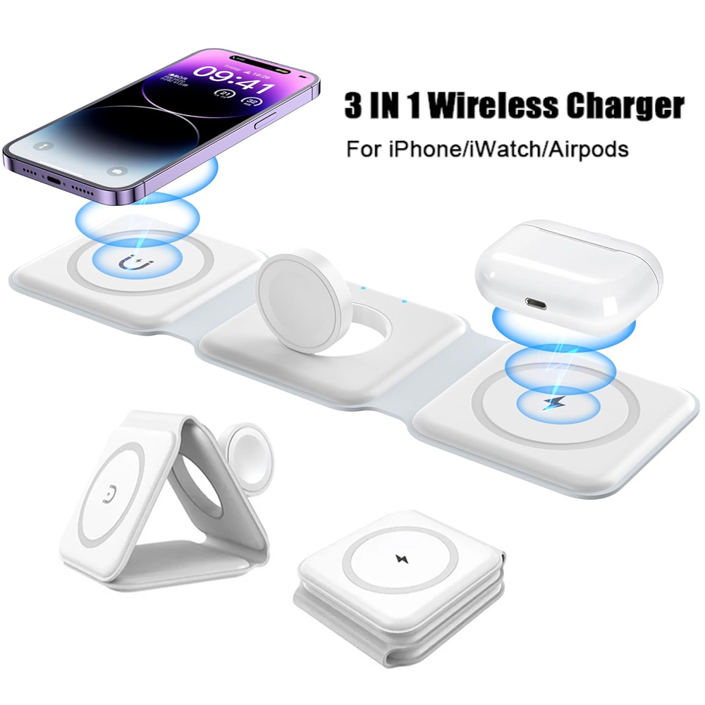 Wireless Charger 3 In 1 - 3 In 1 Wireless Charging Station