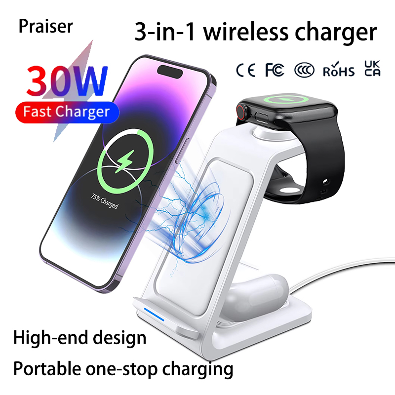 Wireless Charger 3 In 1 - 15W 3 in 1 Wireless Charger