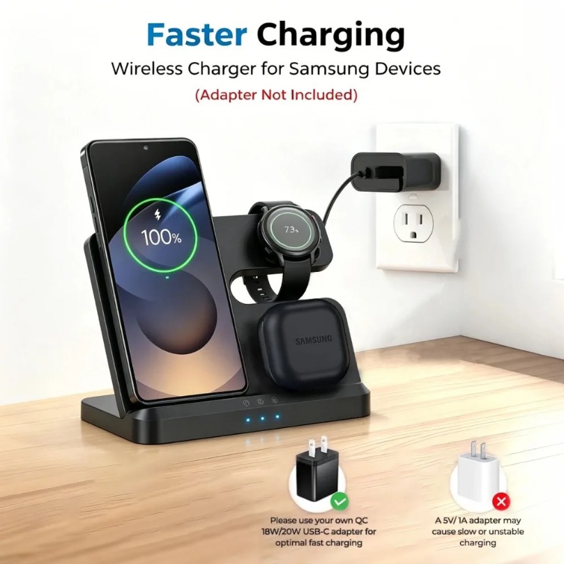 3 in 1 Fast Wireless Charger F - Wireless Charger 3 In 1 评论和价格