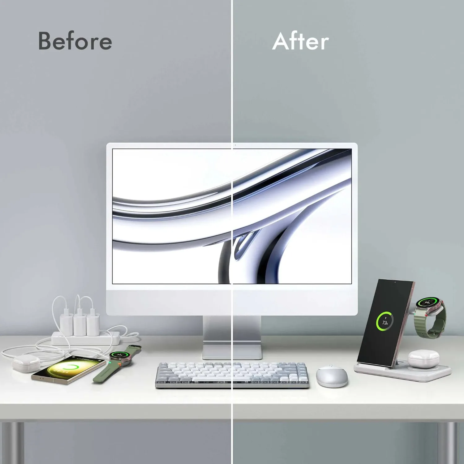 Desktop 3-in-1 Wireless Charge - Wireless Charger 3 In 1 评论和价格