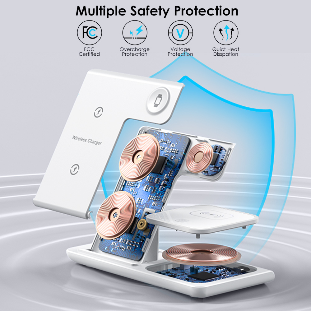 LED 3 in 1 Wireless Charger St - Wireless Charger 3 In 1 评论和价格