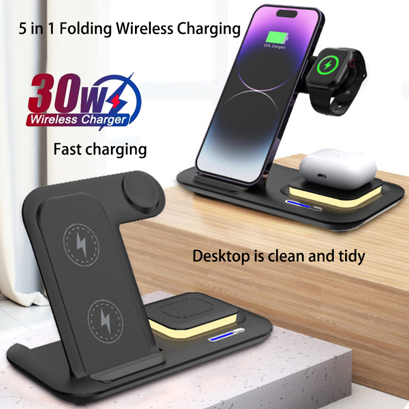 Hot 3 in 1 Foldable Wireless M - Wireless Charger 3 In 1 评论和价格