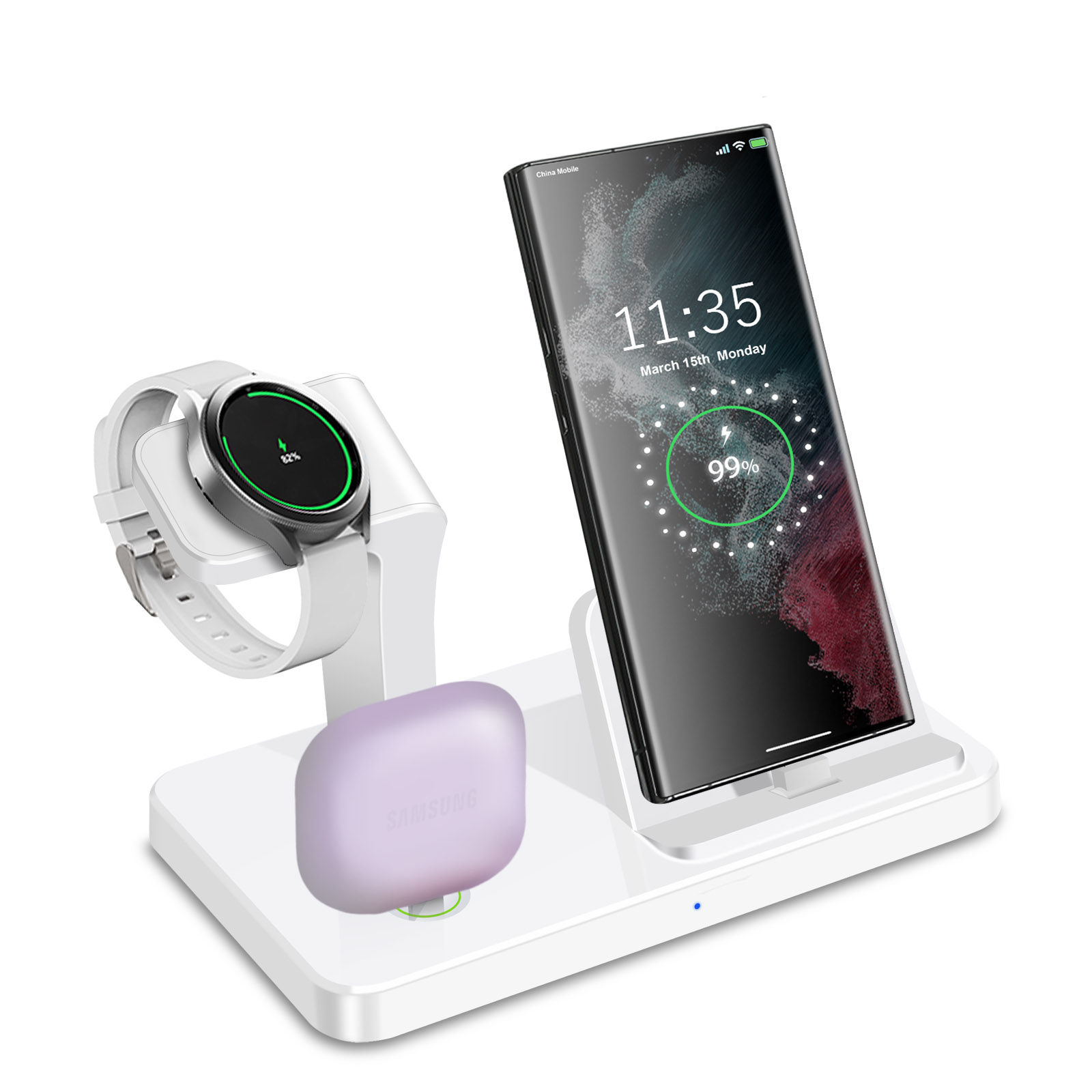 Desk 3 in 1 Type C Port Wirele - Wireless Charger 3 In 1 评论和价格