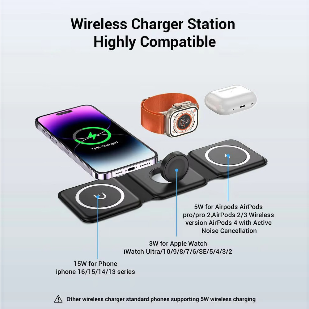 3-in-1 Magnetic Folding Wirele - Wireless Charger 3 In 1 评论和价格