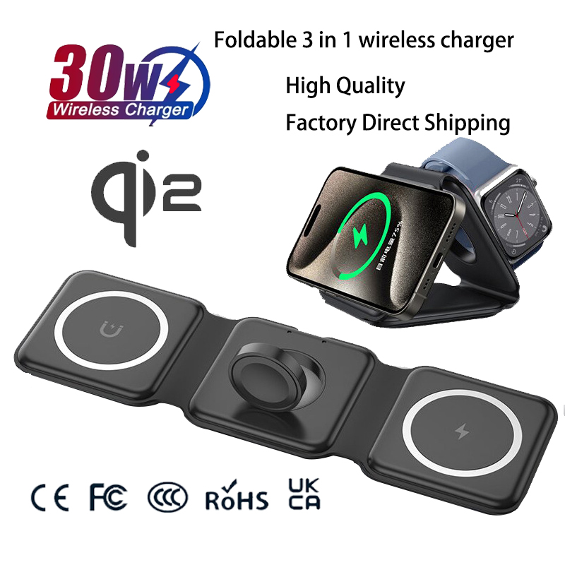 Universal Qi2 Magnetic Foldabl - Wireless Charger 3 In 1 评论和价格