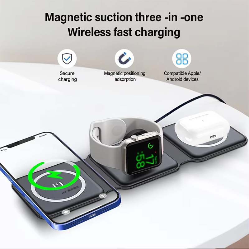 Universal Qi2 Magnetic Foldabl - Wireless Charger 3 In 1 评论和价格