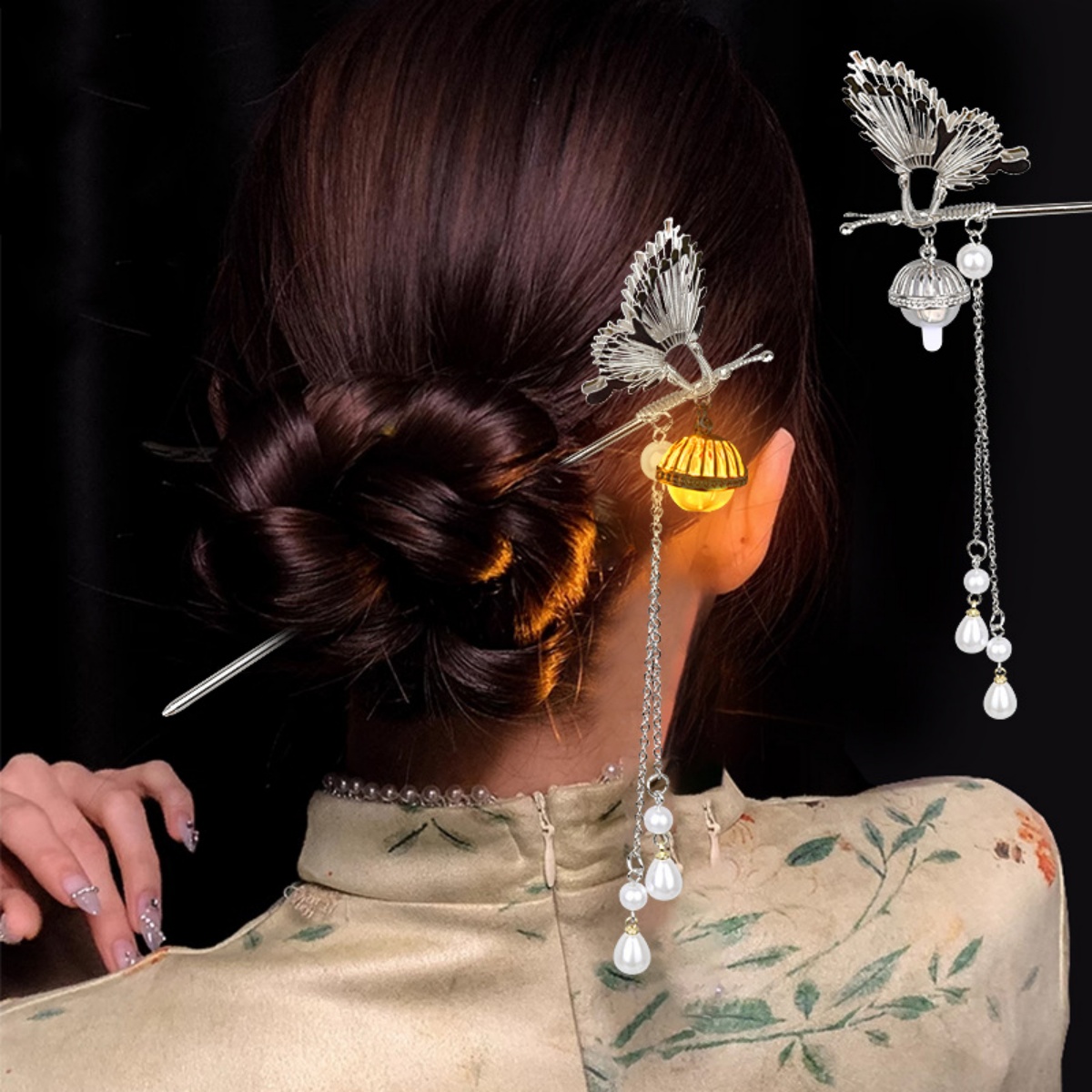 Luminous Flower Hairpin For Wo - Vintage Tech Accessories 评论和价格