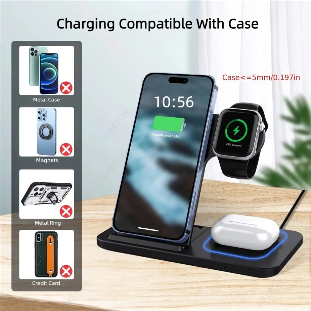 Foldable 3 in 1 Wireless Charg - Wireless Charger 3 In 1 评论和价格