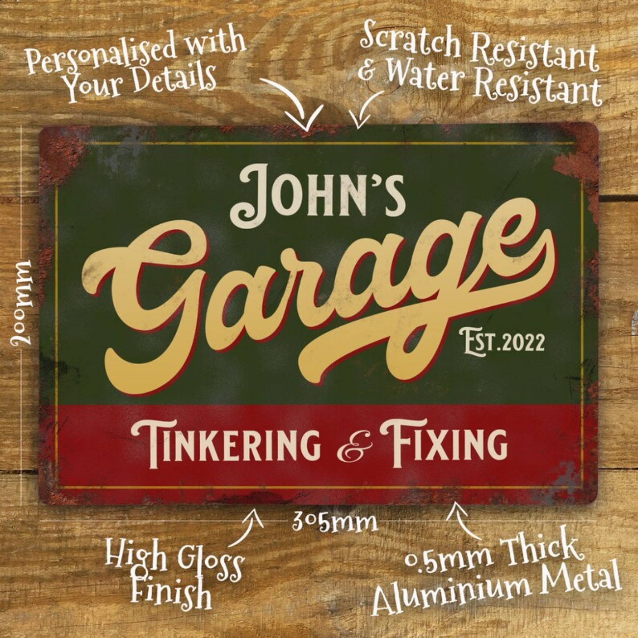 Custom Personalised Garage Met - Vintage Tech Accessories 评论和价格