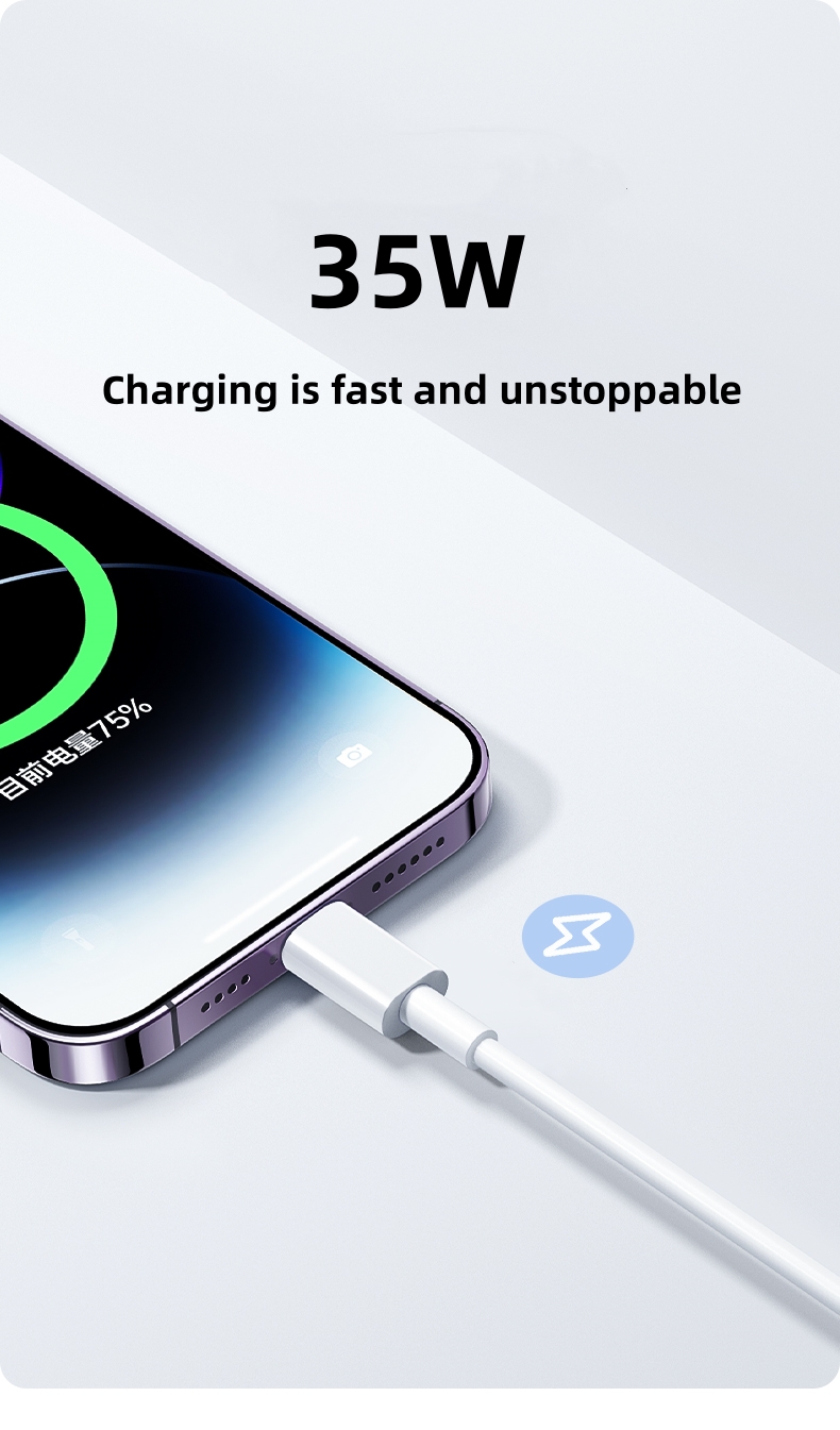 35W USB Cable For iPhone 14 13 - Tech Accessories Apple 评论和价格