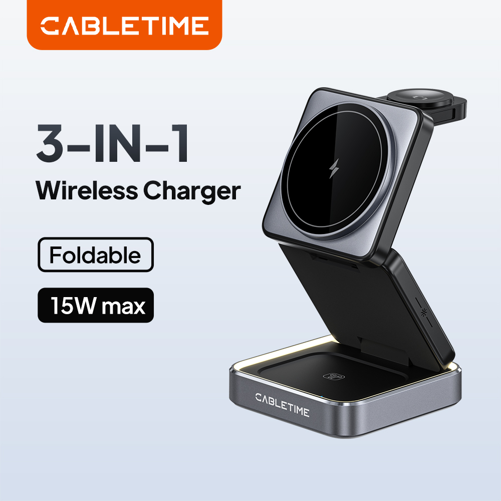 CABLETIME Foldable Magnetic 3  - Wireless Charger 3 In 1 评论和价格